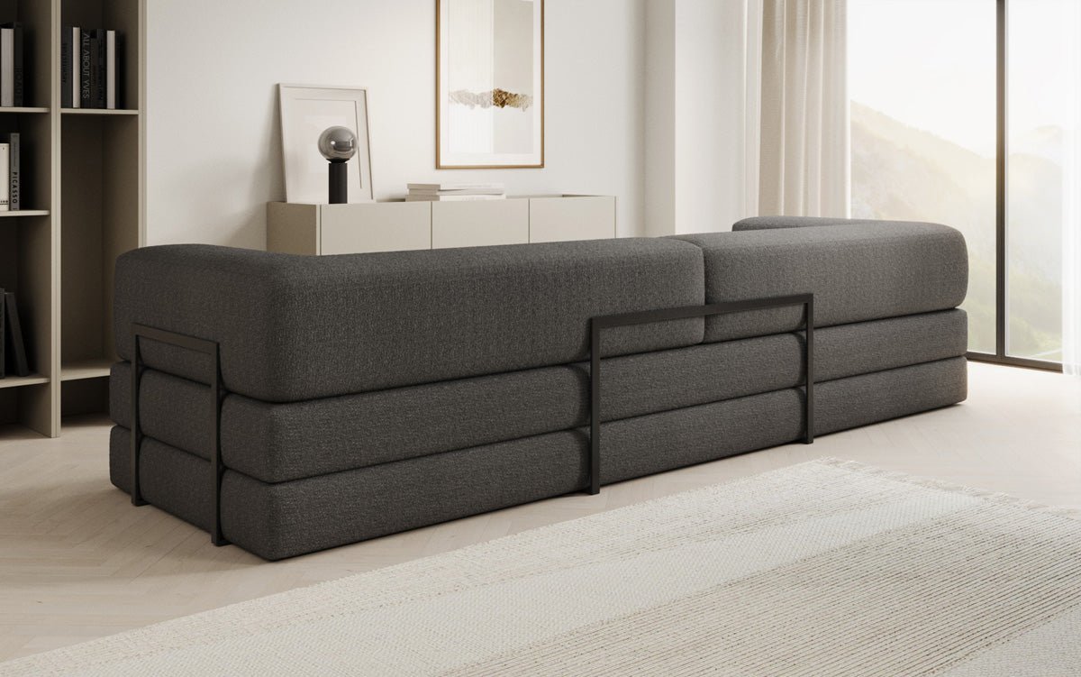 Canapé designer Lazy 3 places XXL en bouclé