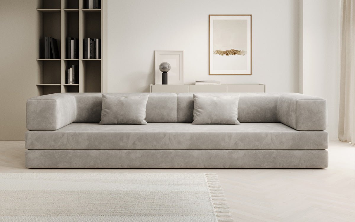 Designer Sofa Lazy 3 Sëtzer XXL a Samt