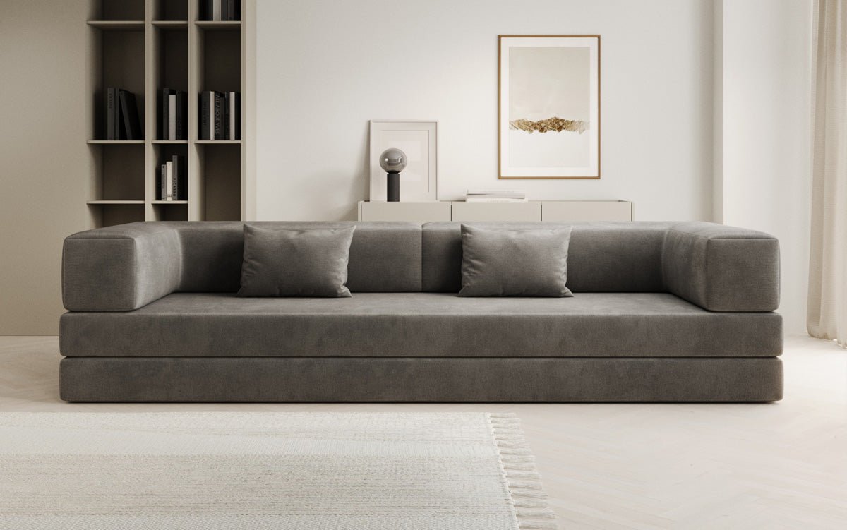 Designer Sofa Lazy 3 Sëtzer XXL a Samt