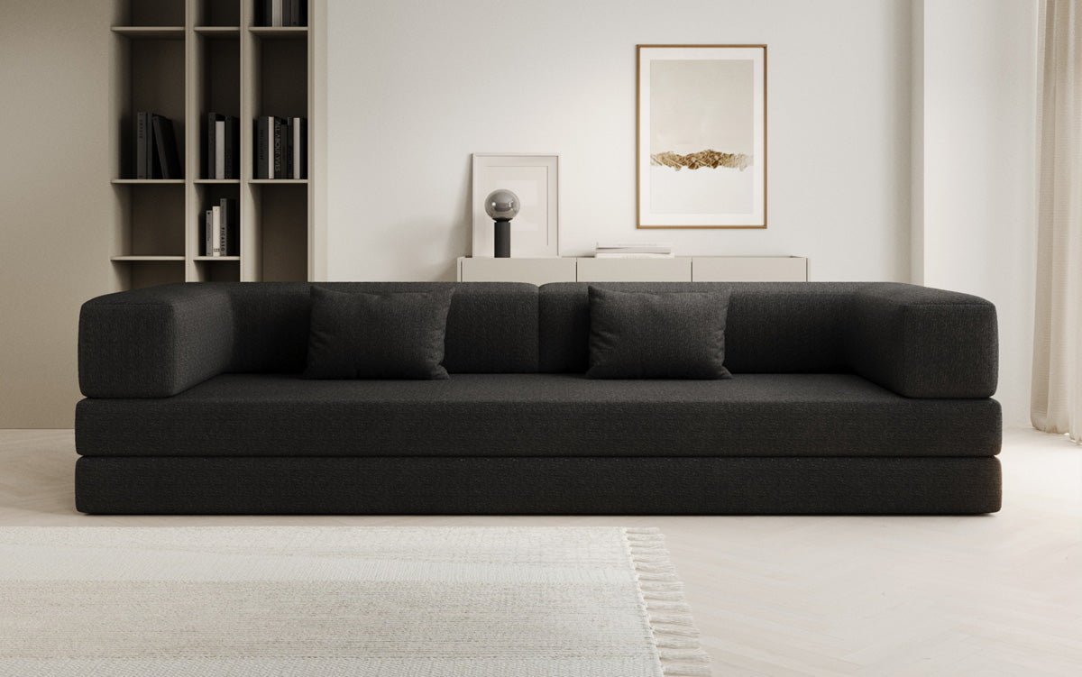 Canapé designer Lazy 3 places XXL en bouclé