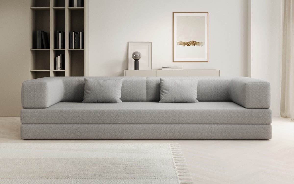 Canapé designer Lazy 3 places XXL en bouclé