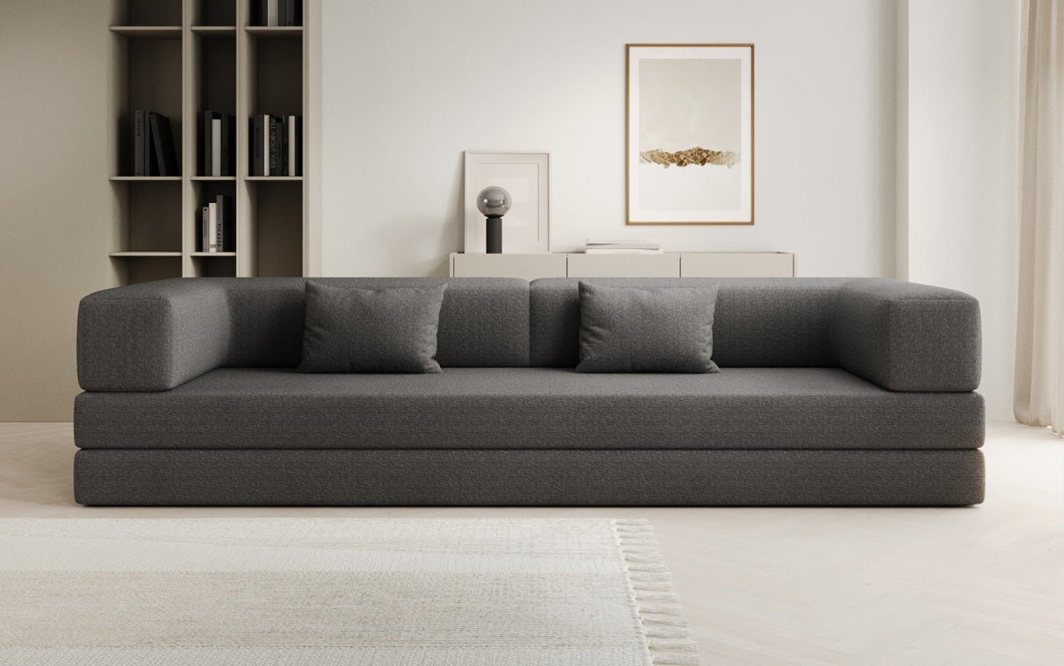 Canapé designer Lazy 3 places XXL en bouclé