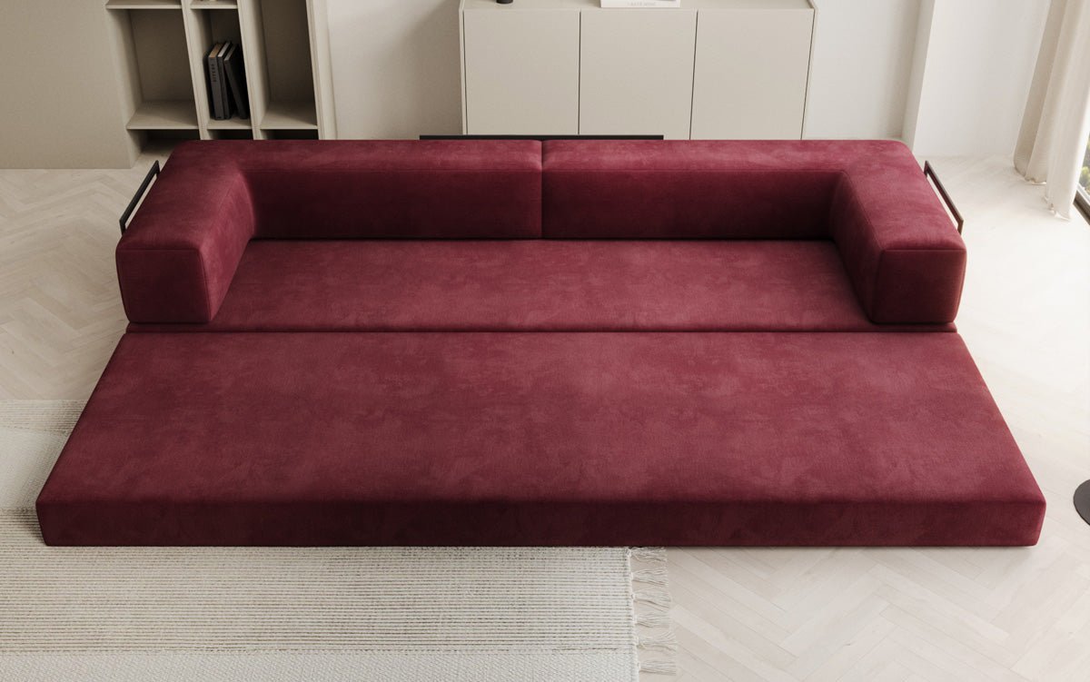 Designer Sofa Lazy 3 Sëtzer XXL a Samt