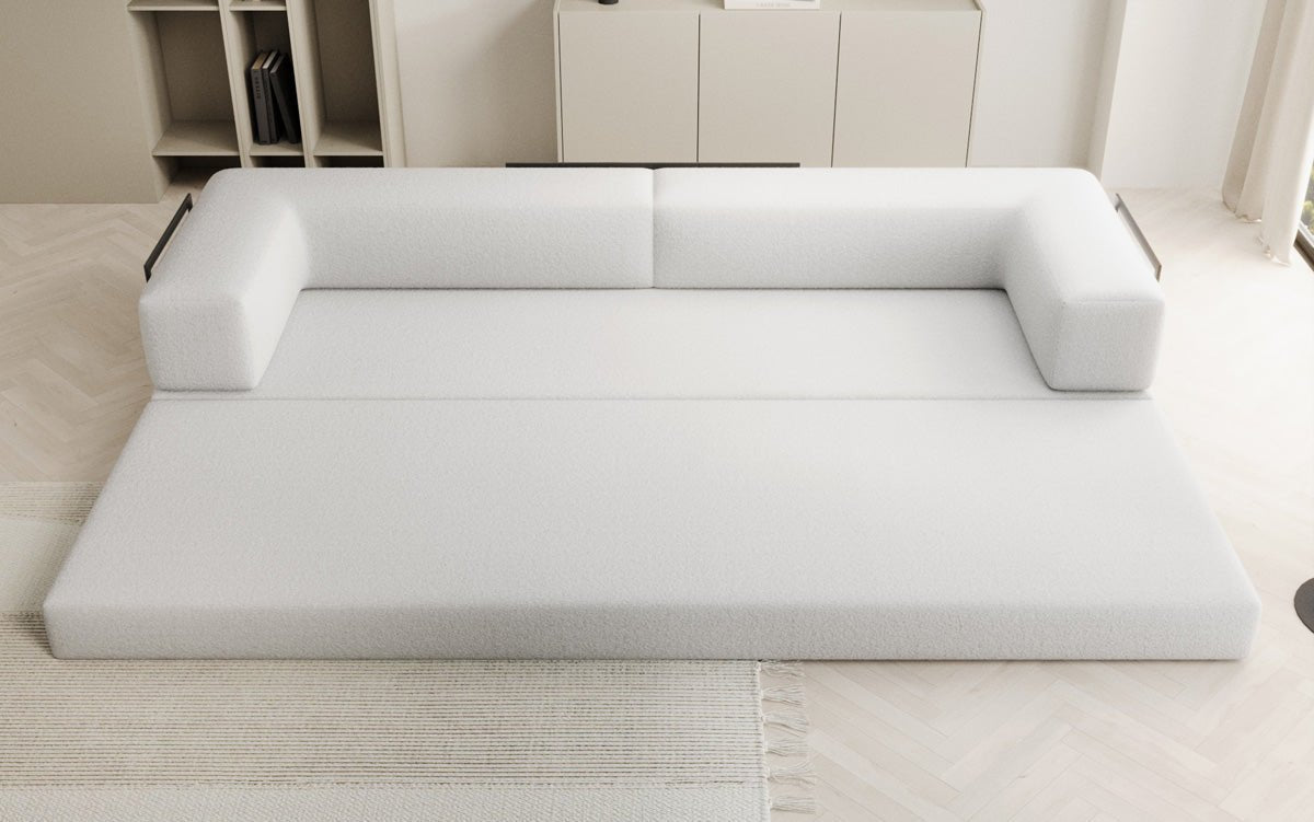 Canapé designer Lazy 3 places XXL en bouclé
