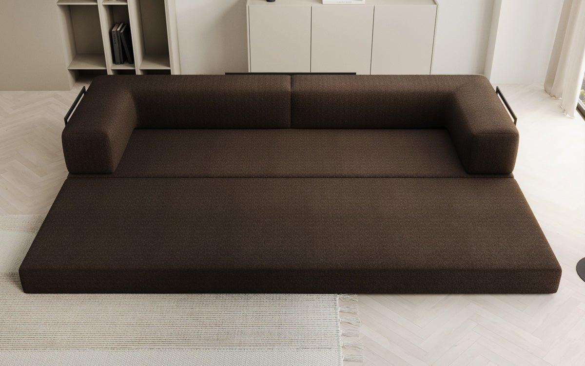 Canapé designer Lazy 3 places XXL en bouclé