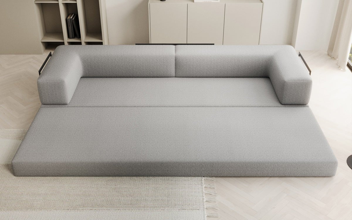 Canapé designer Lazy 3 places XXL en bouclé