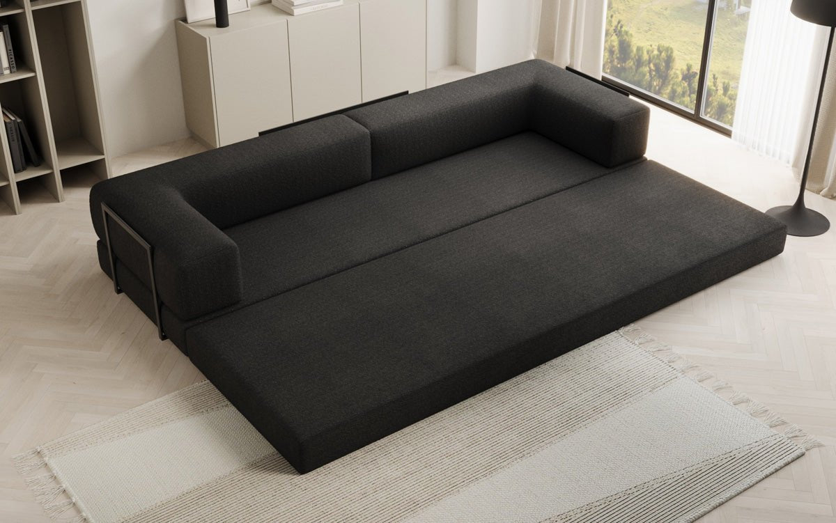 Canapé designer Lazy 3 places XXL en bouclé