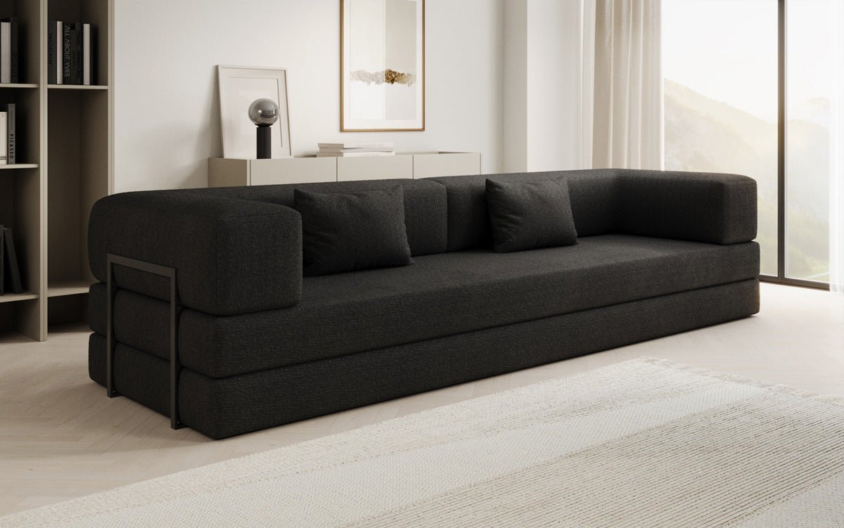 Canapé designer Lazy 3 places XXL en bouclé