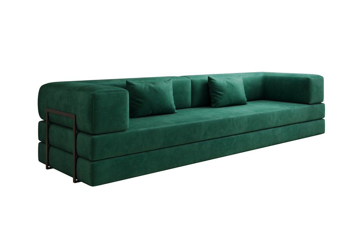 Designer Sofa Lazy 3 Sëtzer XXL a Samt