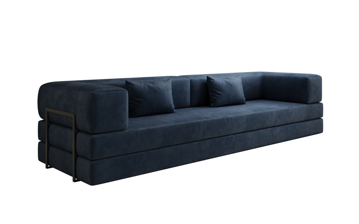 Designer Sofa Lazy 3 Sëtzer XXL a Samt