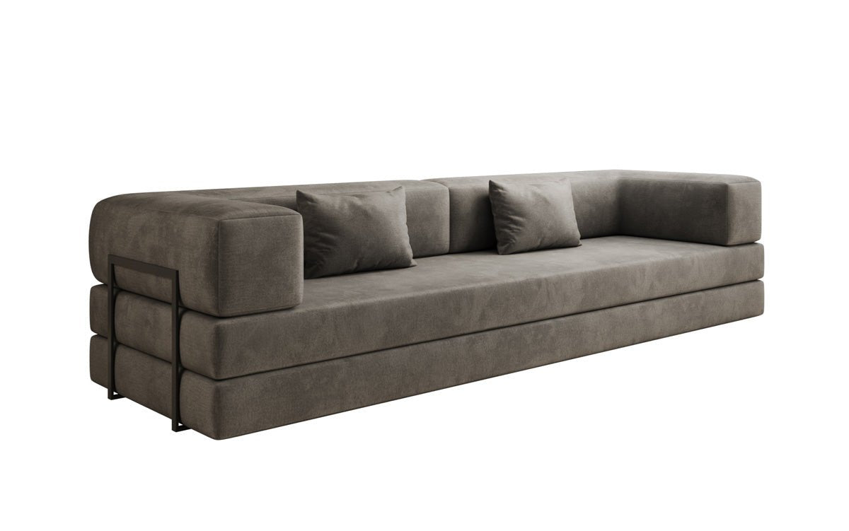Designer Sofa Lazy 3 Sëtzer XXL a Samt
