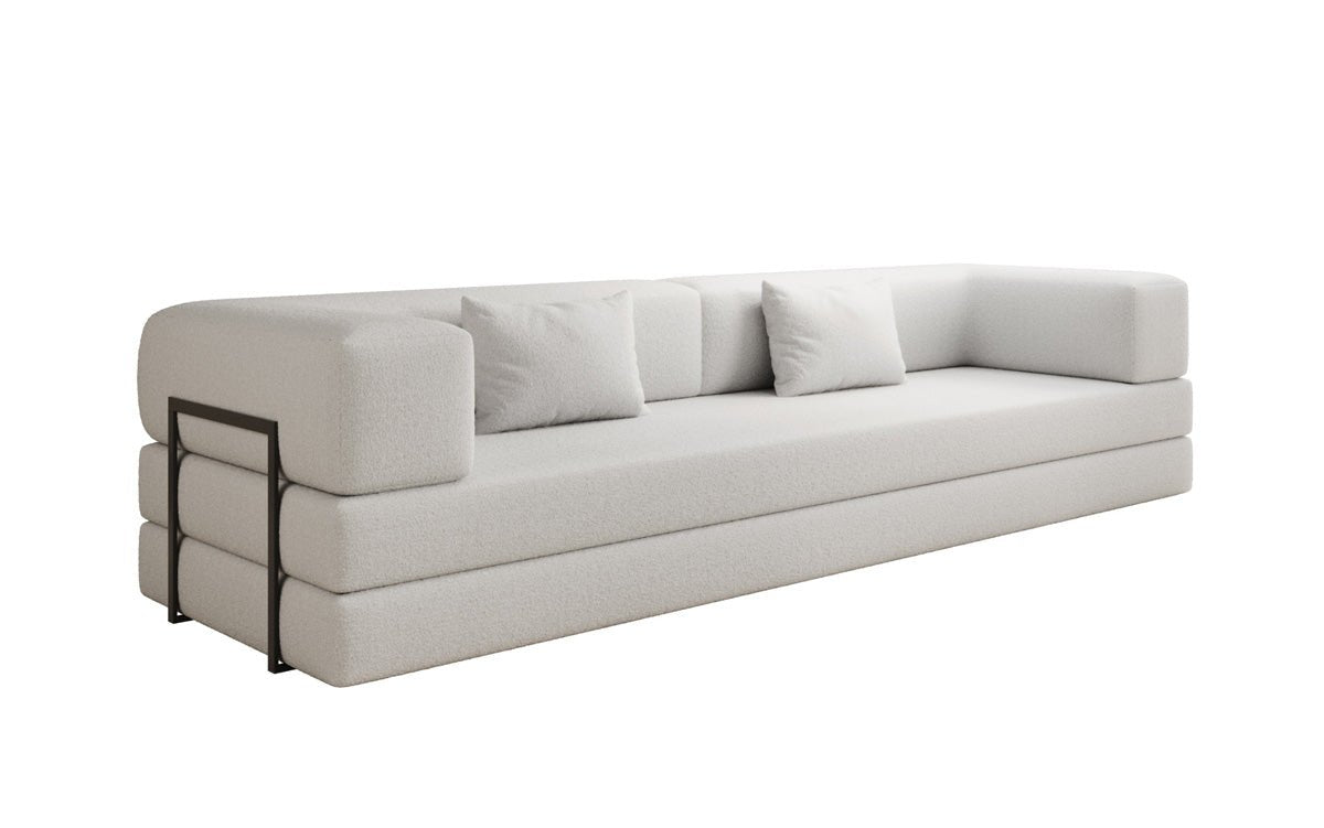 Canapé designer Lazy 3 places XXL en bouclé