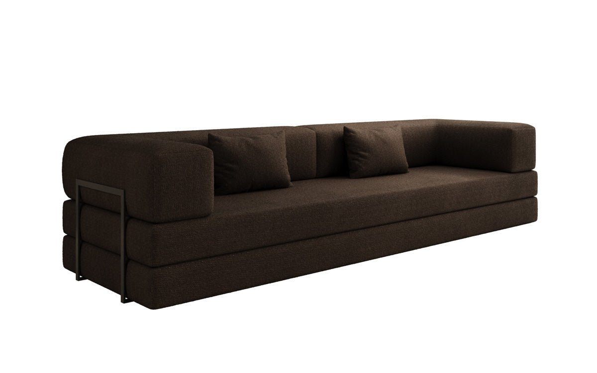 Canapé designer Lazy 3 places XXL en bouclé