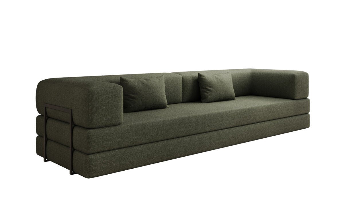 Canapé designer Lazy 3 places XXL en bouclé