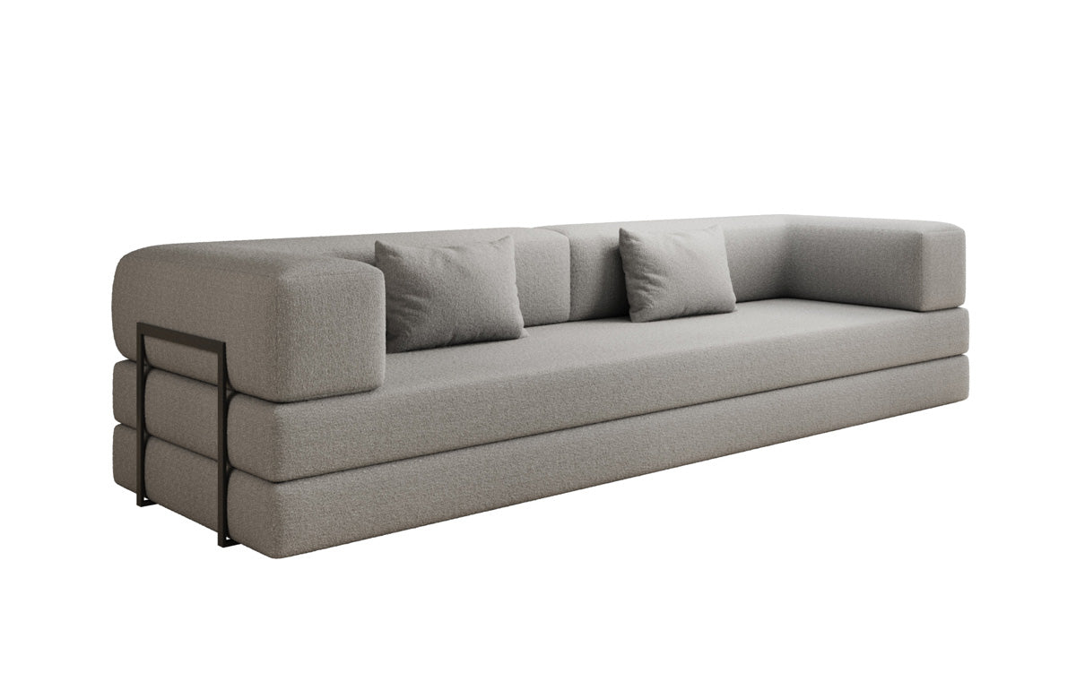 Canapé designer Lazy 3 places XXL en bouclé