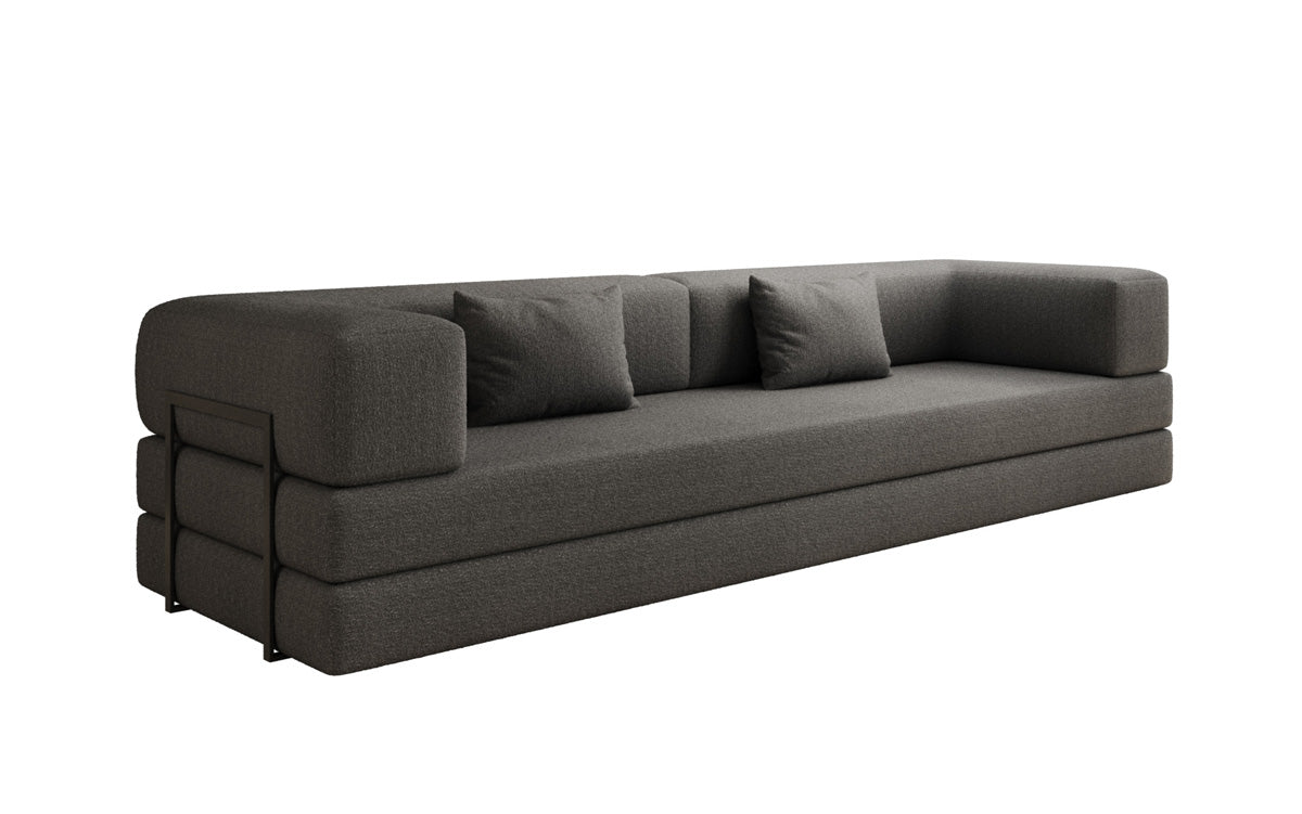 Canapé designer Lazy 3 places XXL en bouclé