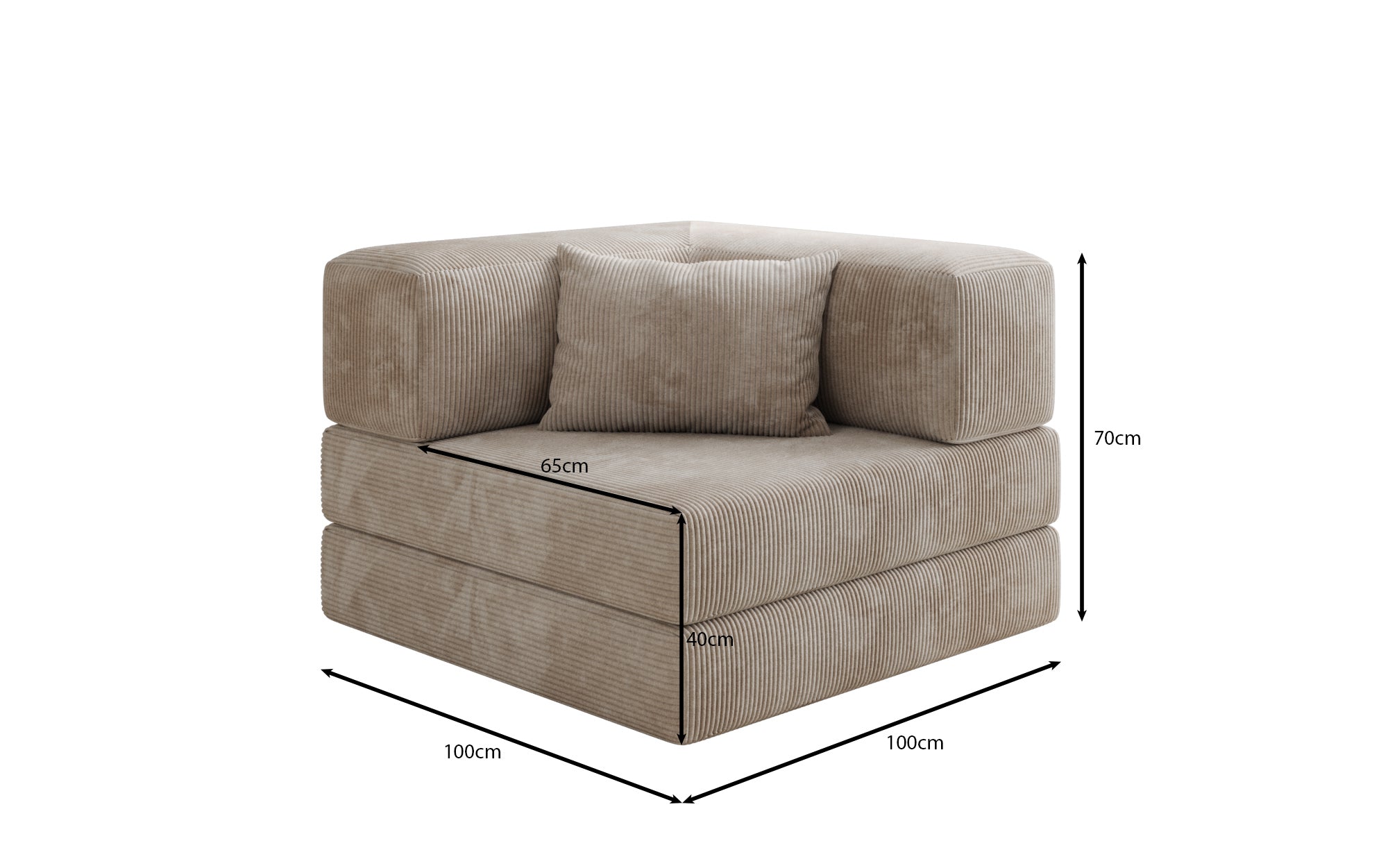 Designer Sofa-Sessel Lazy aus Cord