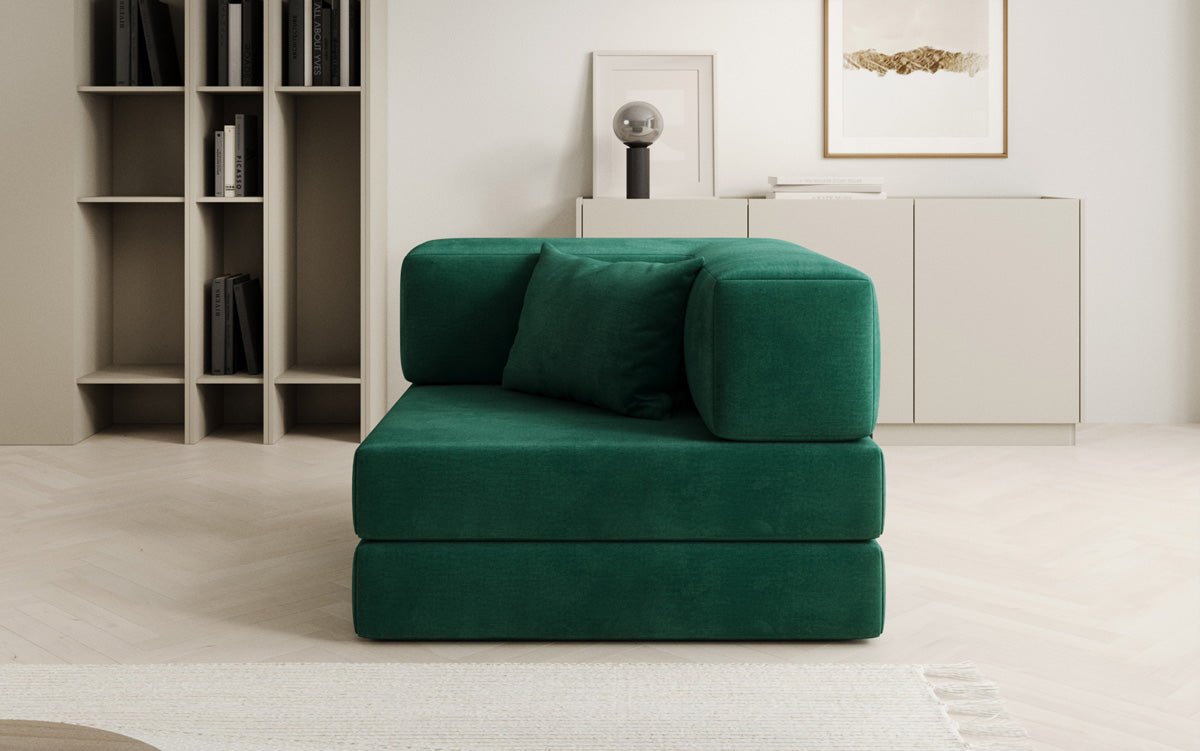 Fauteuil Lazy en velours de designer