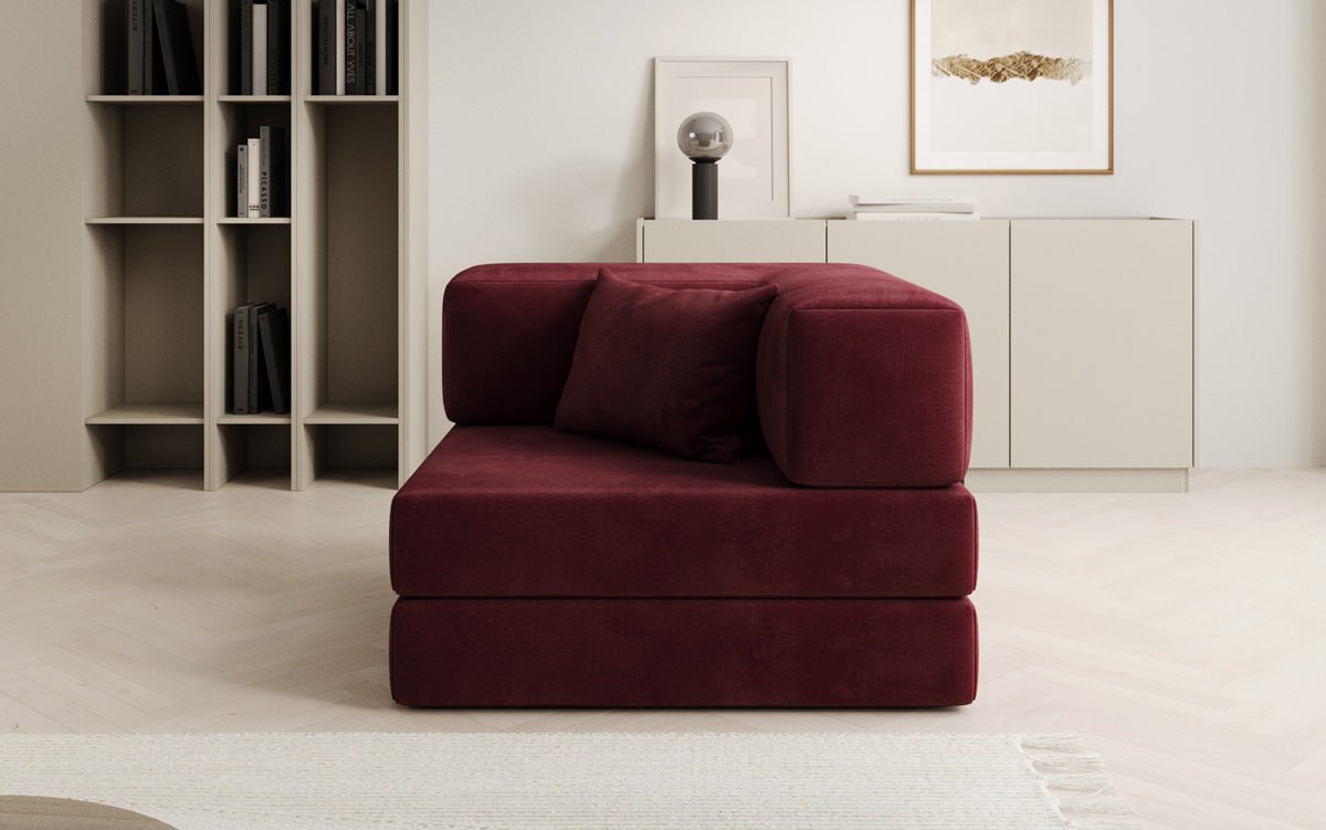 Fauteuil Lazy en velours de designer