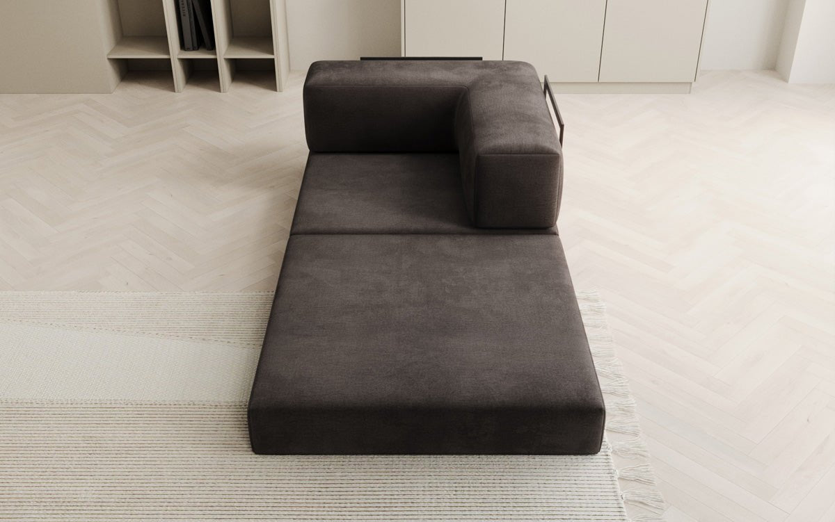 Fauteuil Lazy en velours de designer