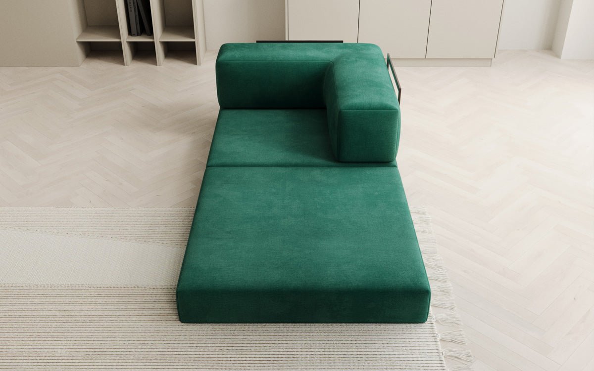 Fauteuil Lazy en velours de designer