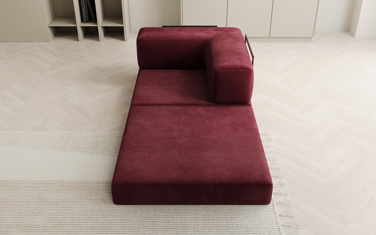 Fauteuil Lazy en velours de designer