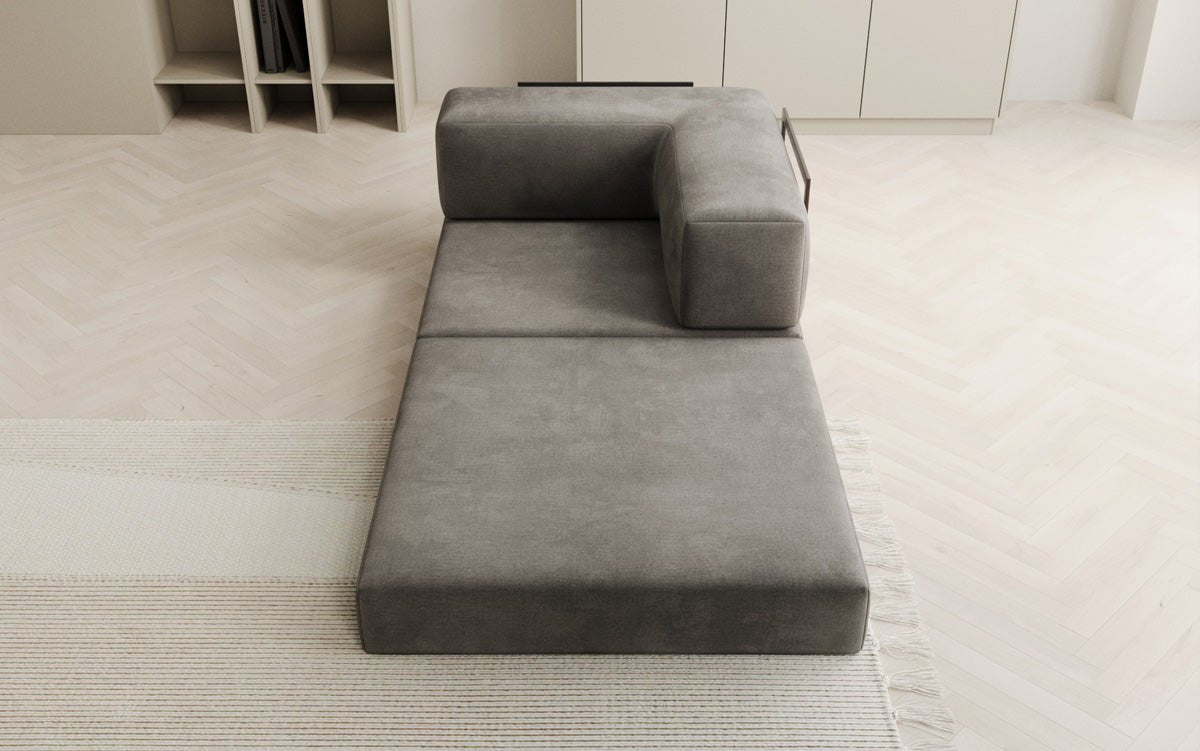 Fauteuil Lazy en velours de designer