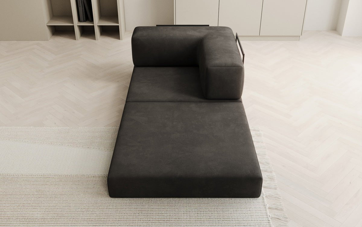 Fauteuil Lazy en velours de designer