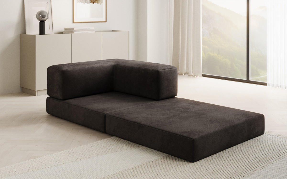 Fauteuil Lazy en velours de designer