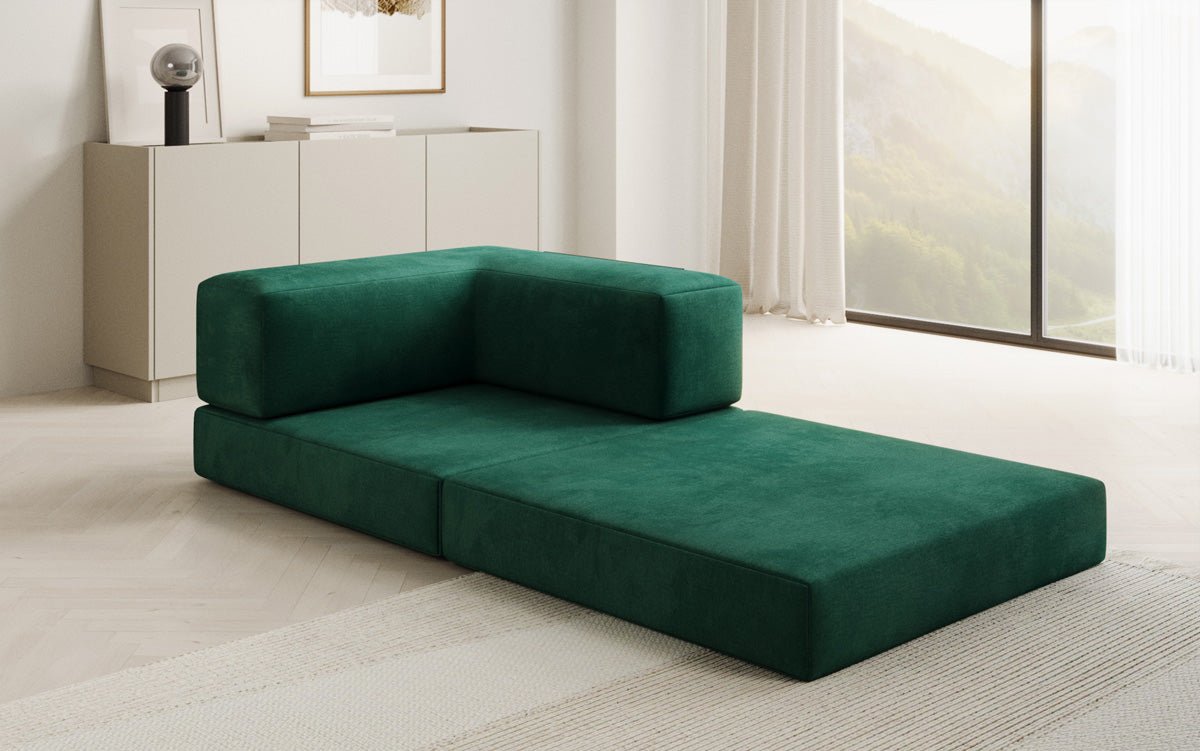 Fauteuil Lazy en velours de designer