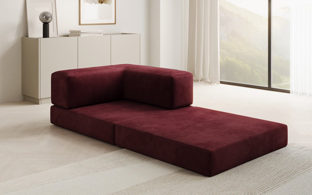Fauteuil Lazy en velours de designer