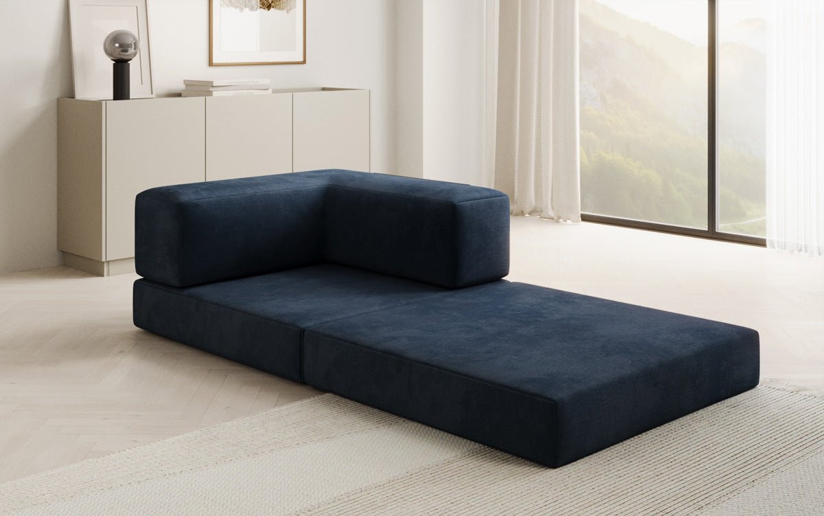 Fauteuil Lazy en velours de designer