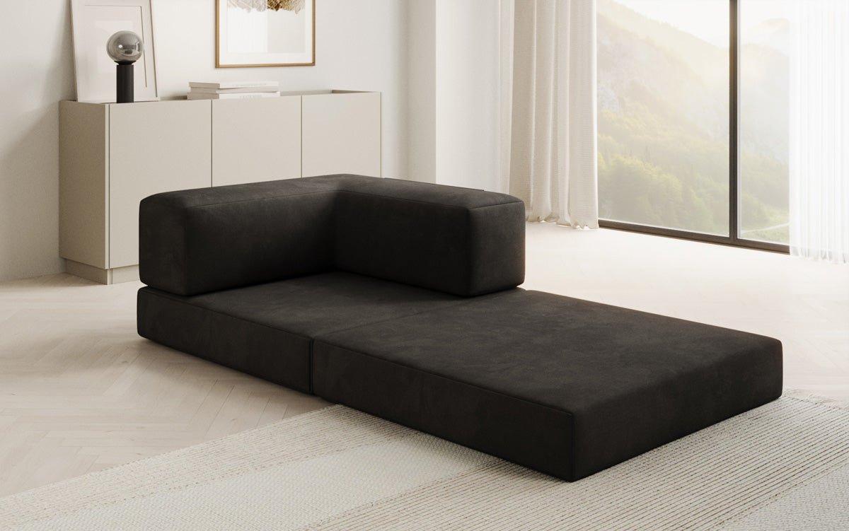 Fauteuil Lazy en velours de designer