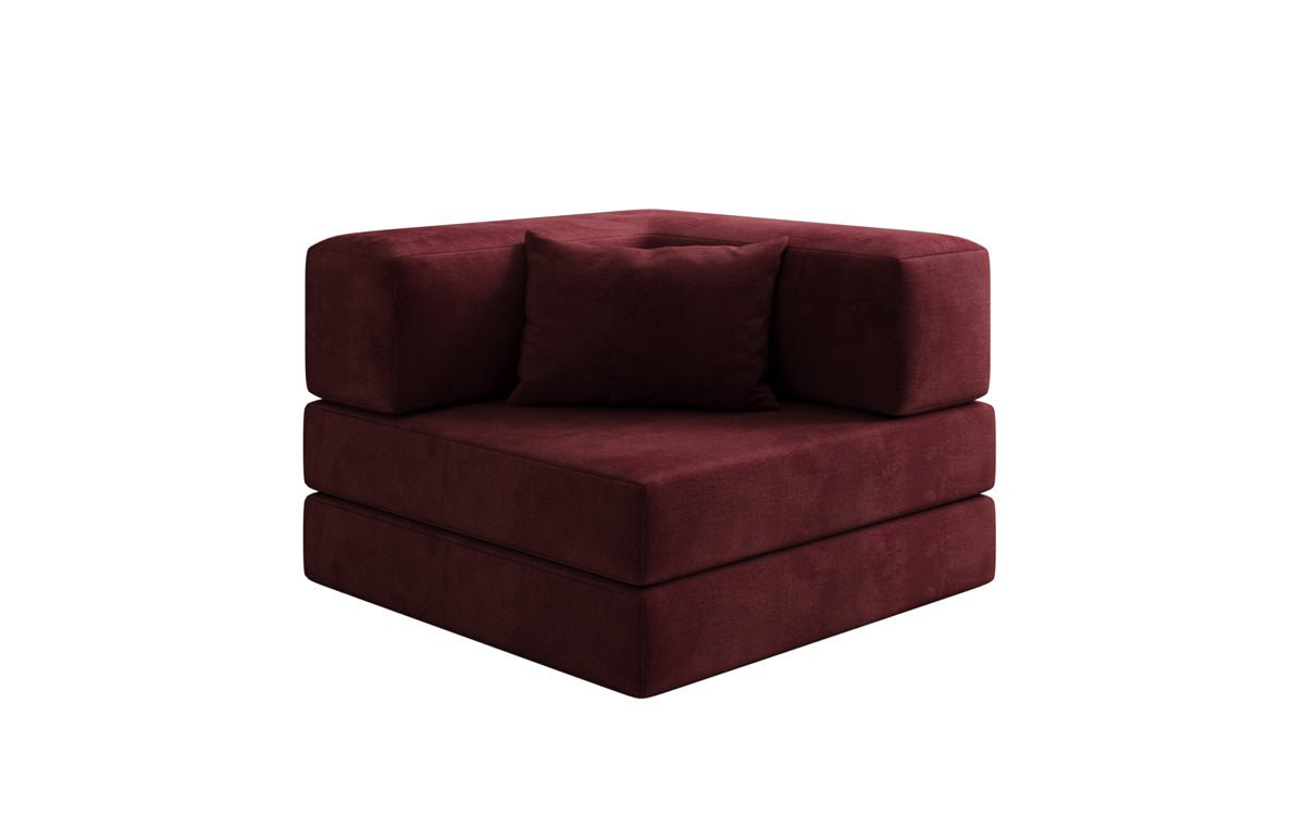 Fauteuil Lazy en velours de designer