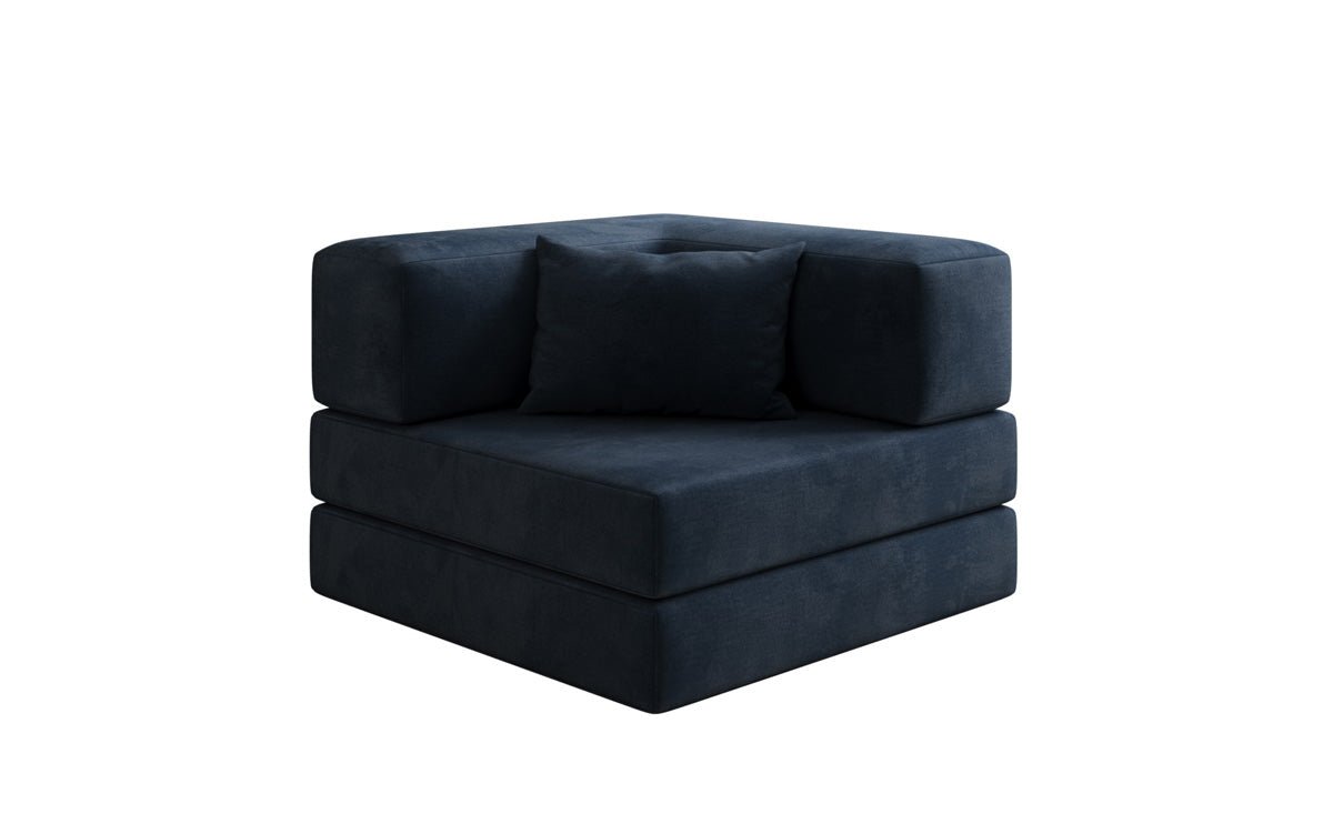 Fauteuil Lazy en velours de designer