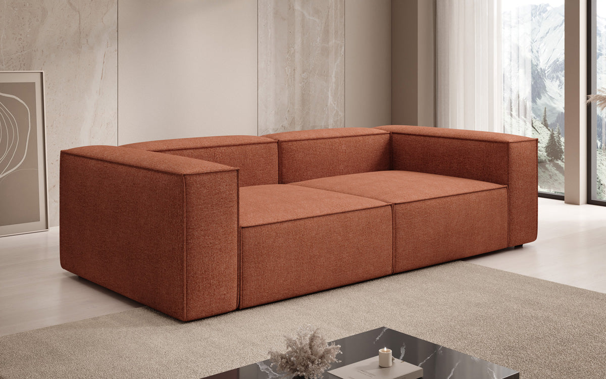 Designer Sofa Lesley 3 Sitzer in Strukturstoff