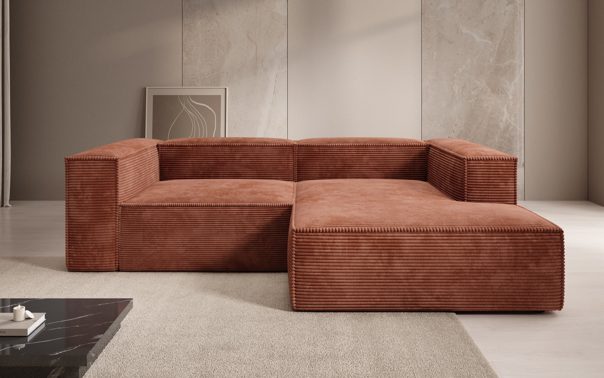 Designer Sofa Lesley L Mini in Cord