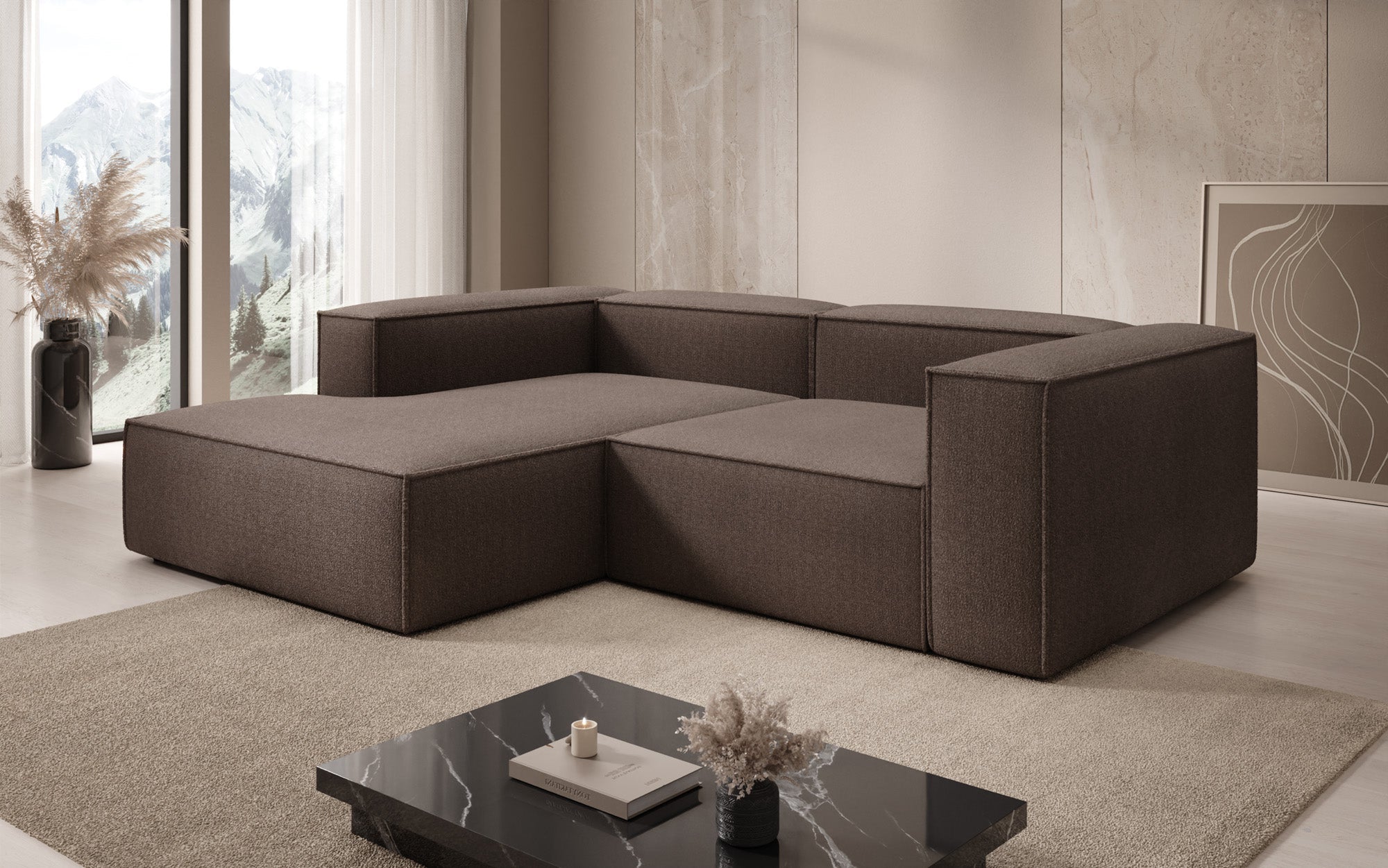 Designer Sofa Lesley L Mini a Bouclé
