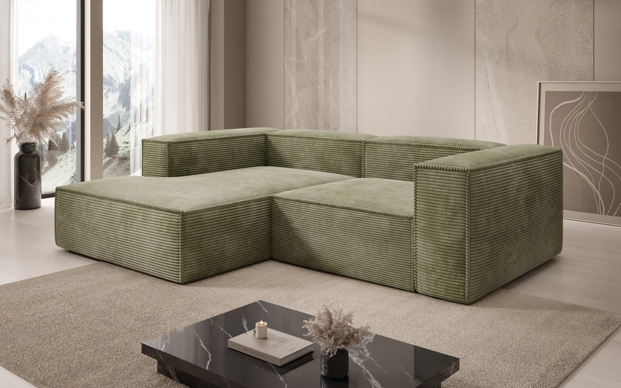 Designer Sofa Lesley L Mini in Cord