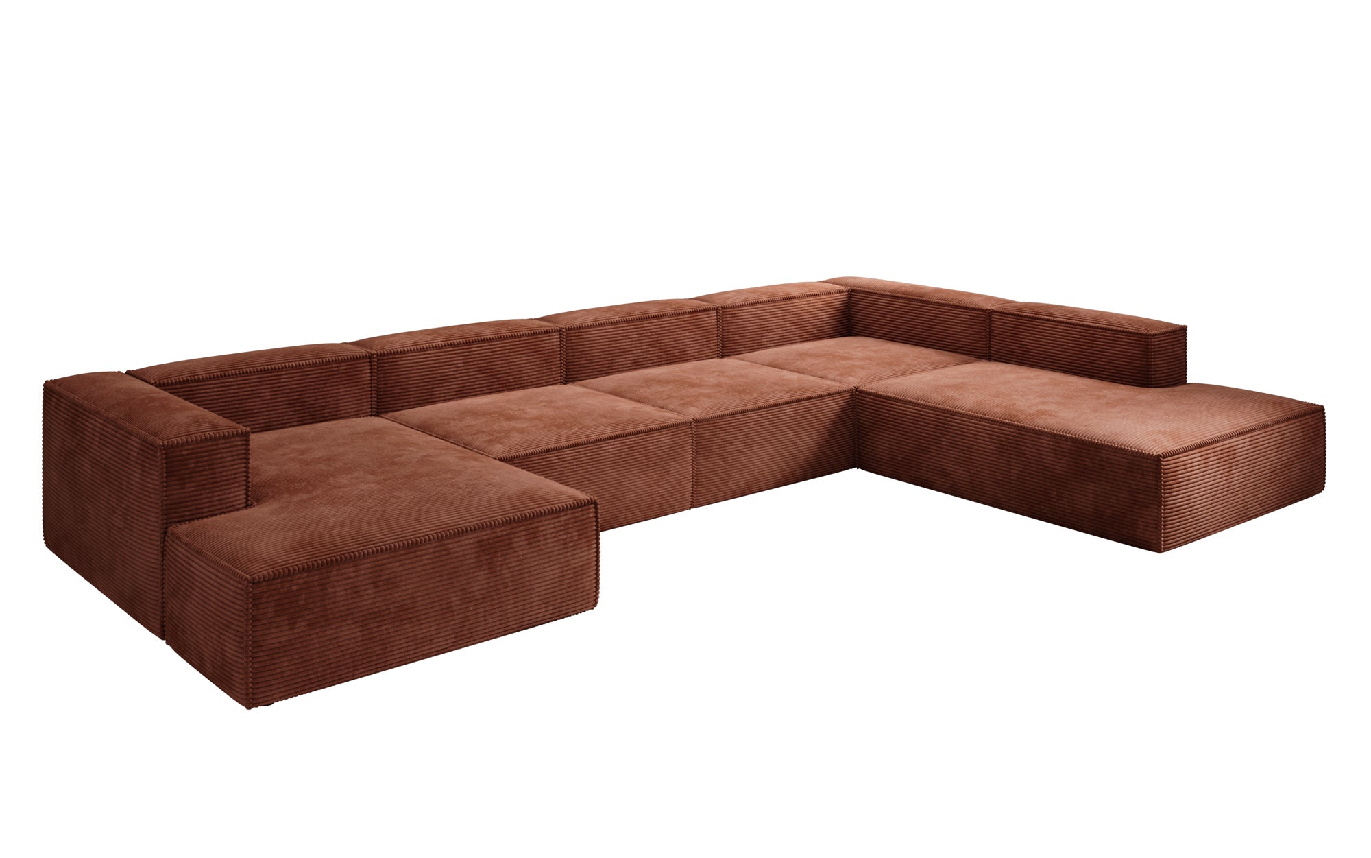 Designer Sofa Lesley U XXL aus Kord
