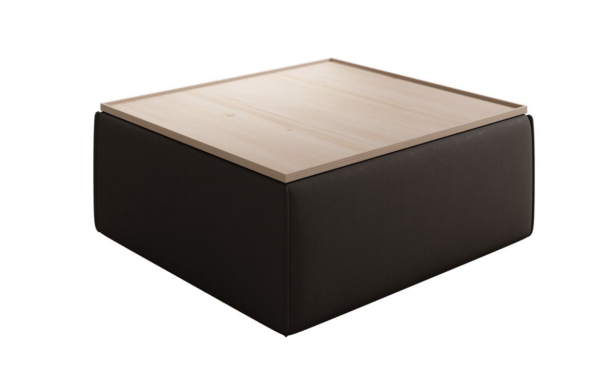 Beistellhocker/Couchtisch Lesley mit Stauraum in Stoff