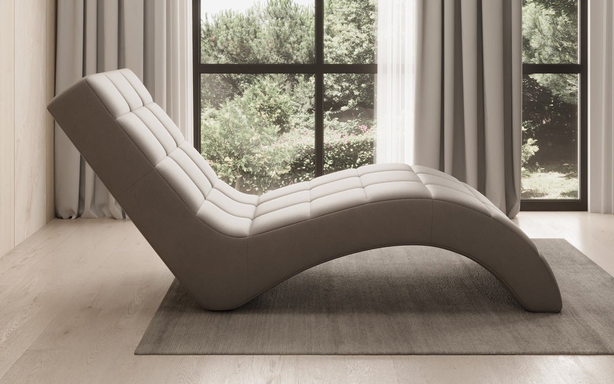 Designer Relax-Liege Nela an Echtleder