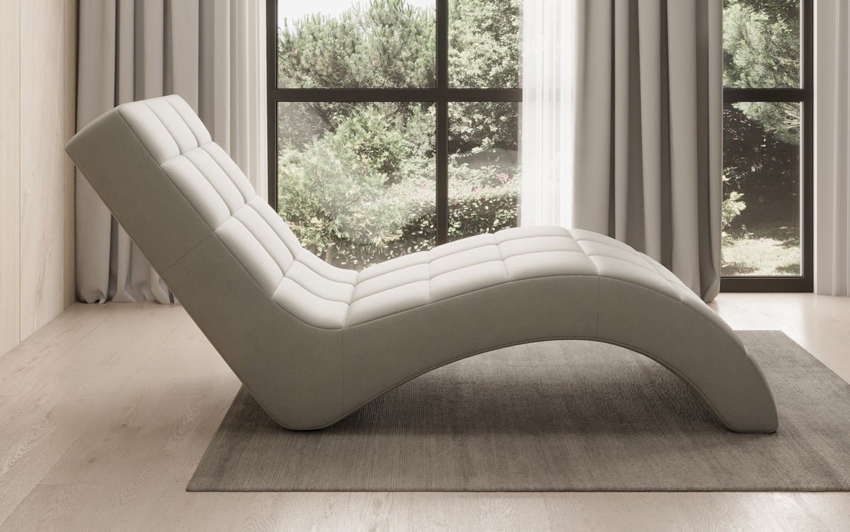 Designer Relax-Liege Nela an Echtleder