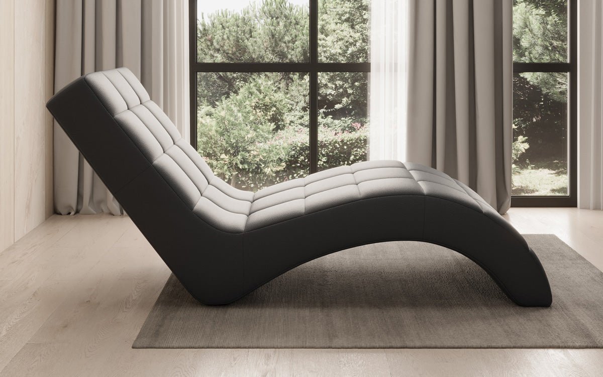 Designer Relax-Liege Nela an Echtleder