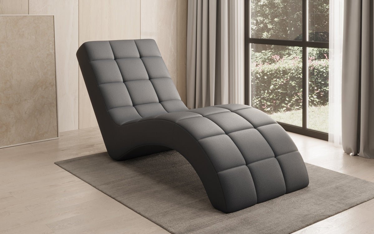 Designer Relax-Liege Nela an Echtleder