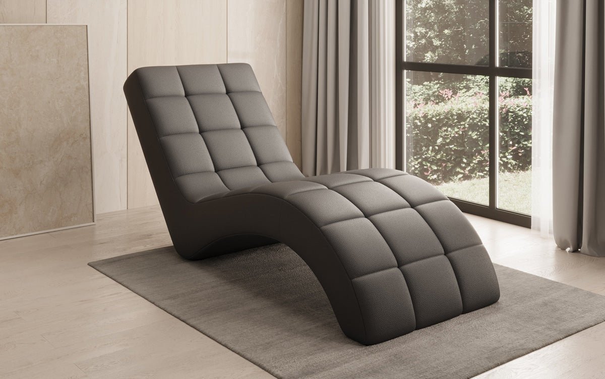 Designer Relax-Liege Nela an Echtleder