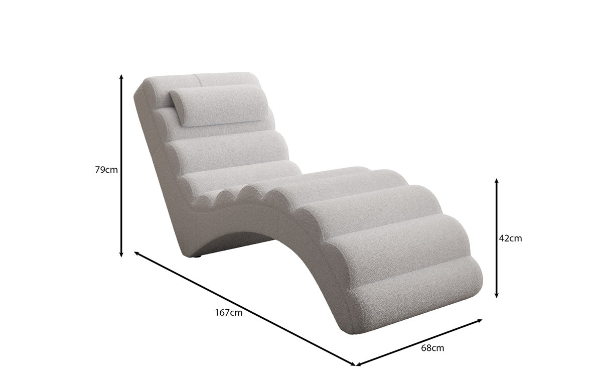 Designer Relax-Liege Malina in Bouclé