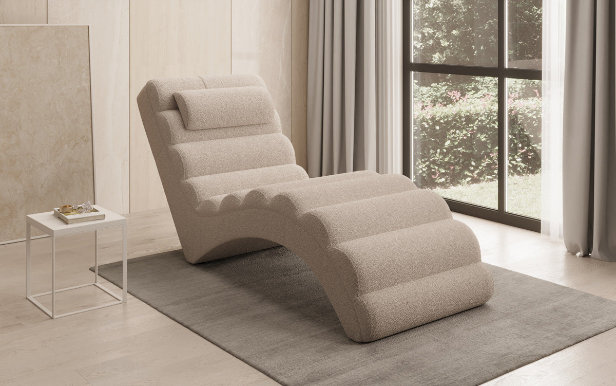 Designer Relax-Liege Malina in Bouclé
