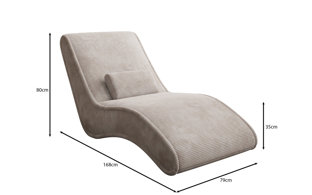 Designer Relax-Liege Lunaris 80 in Cord