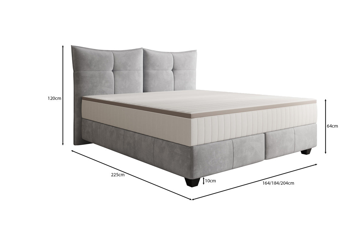 Boxspringbett Veyora a Samt